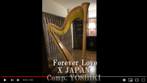Forever Love for Irish harp の楽譜をグランドハープで録ってみました。