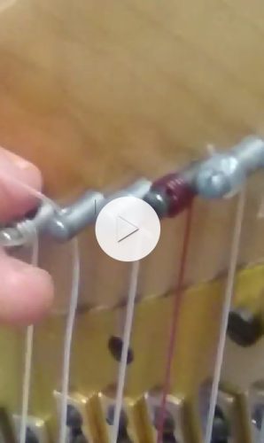 ハープ弦の巻き方　ピンに通した後からの説明　張り替えた後、弦の音程が下がり続ける人はこれをやってください