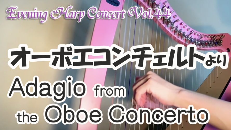 ★Evening Harp Concert Vol.44★マルチェロのオーボエコンチェルト２楽章より レバーハープ演奏動画