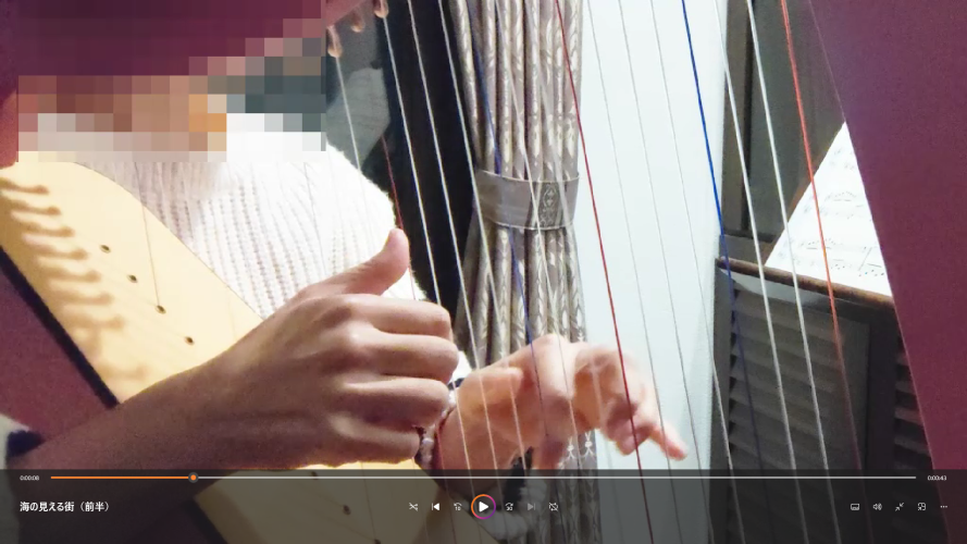 【ハープ動画】『海の見える街』やさしいジブリ曲集よりと、31日の楽譜更新お休みのご連絡